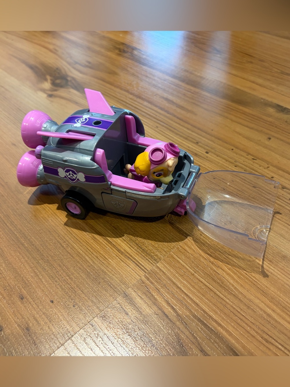 Paw Patrol Skye Gray and Pink Flight Car with Figure